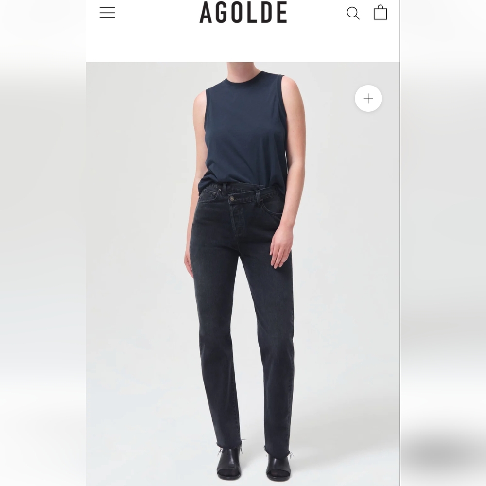Agolde Criss Cross Straight Jeans
